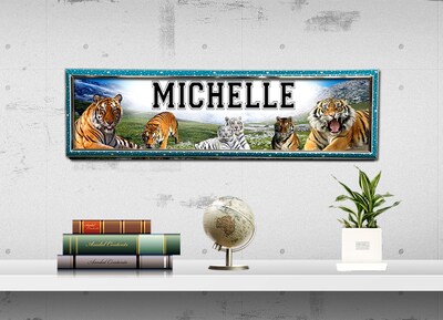 Tiger - Personalized Poster with Your Name, Birthday Banner, Custom Wall Décor, Wall Art - image2